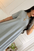 Vestido longo com bolsos laterais LUMINA - lavishiochicvestidolumina