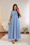 Vestido longo com bolsos laterais LUMINA - lavishiochicvestidolumina