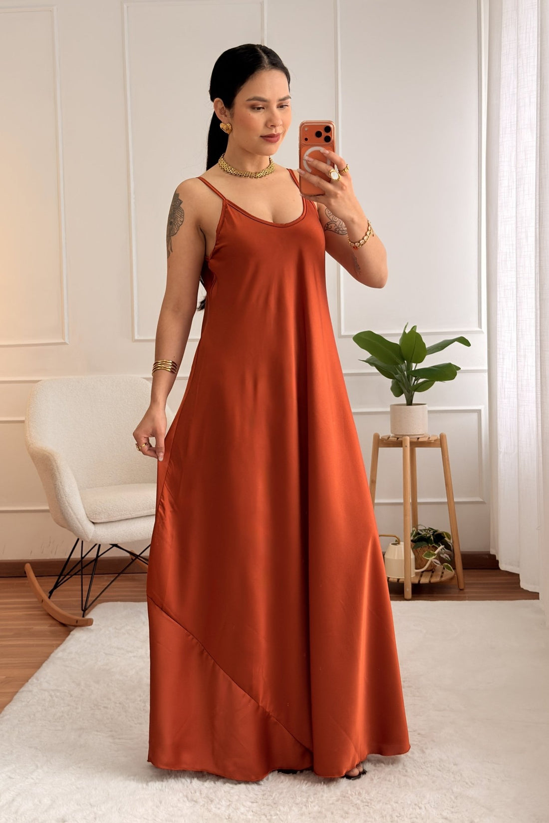 Vestido longo de alças - lavishiochicvestidolavishiochic