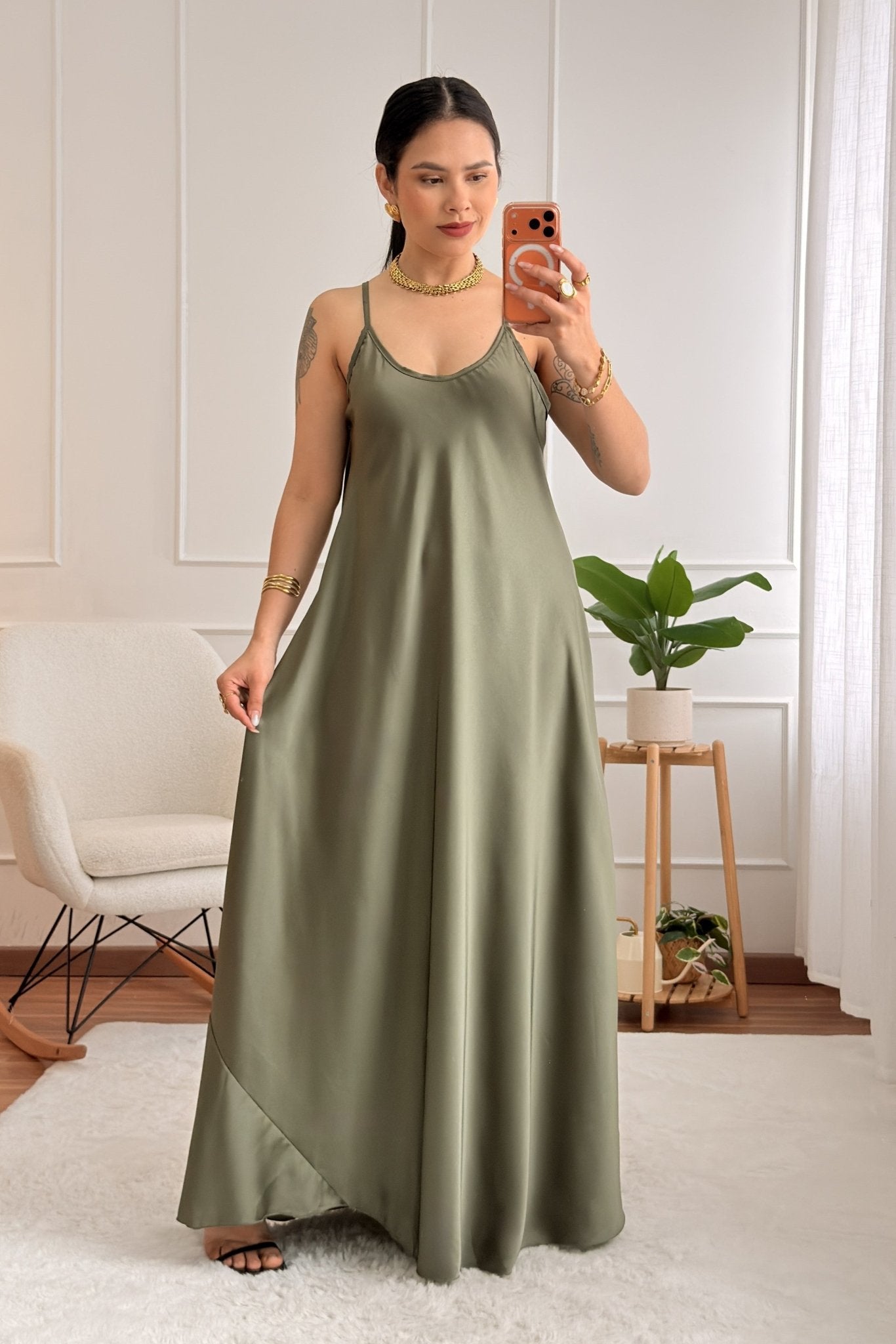 Vestido longo de alças - lavishiochicvestidolavishiochic