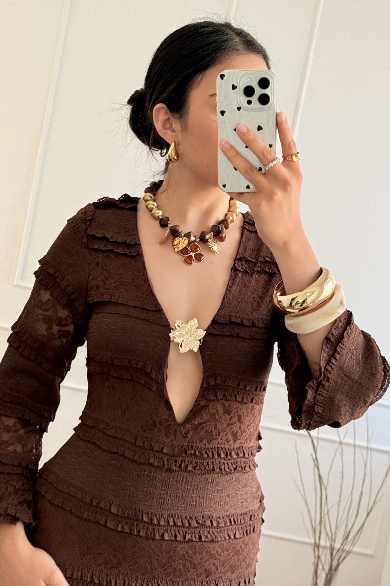 Vestido Longo de renda AZAKA - lavishiochicvestidoAZAKA