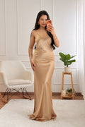 Vestido longo em cetim fluido LUMINA - lavishiochicvestidolumina