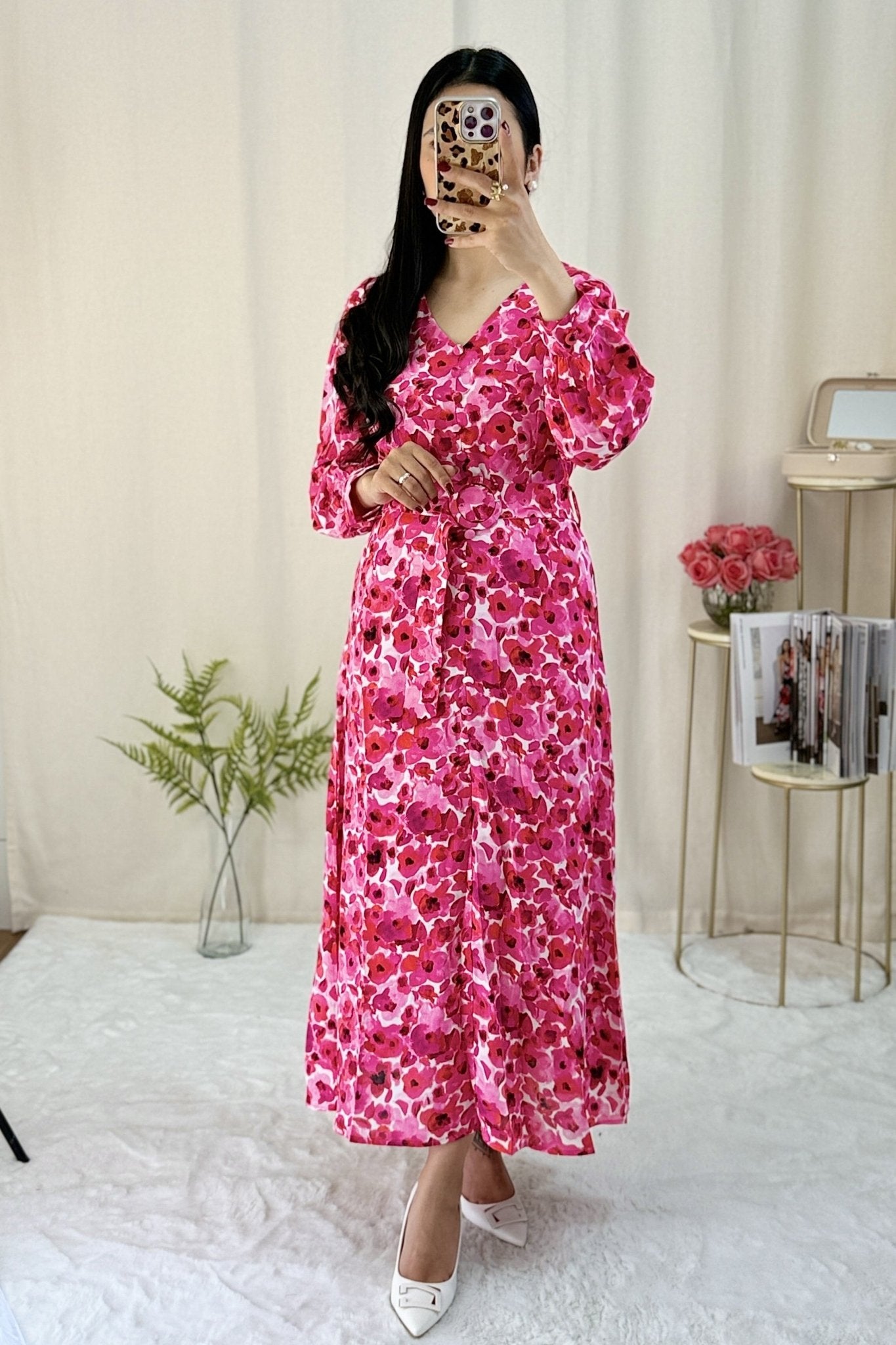 Vestido longo estampado ELLI WHIT - lavishiochicvestidoELLI WHITE