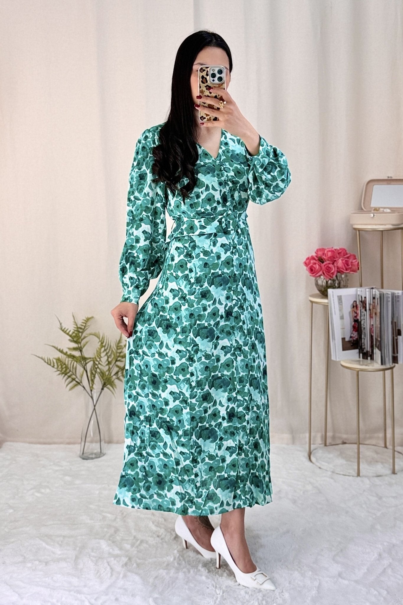 Vestido longo estampado ELLI WHIT - lavishiochicvestidoELLI WHITE