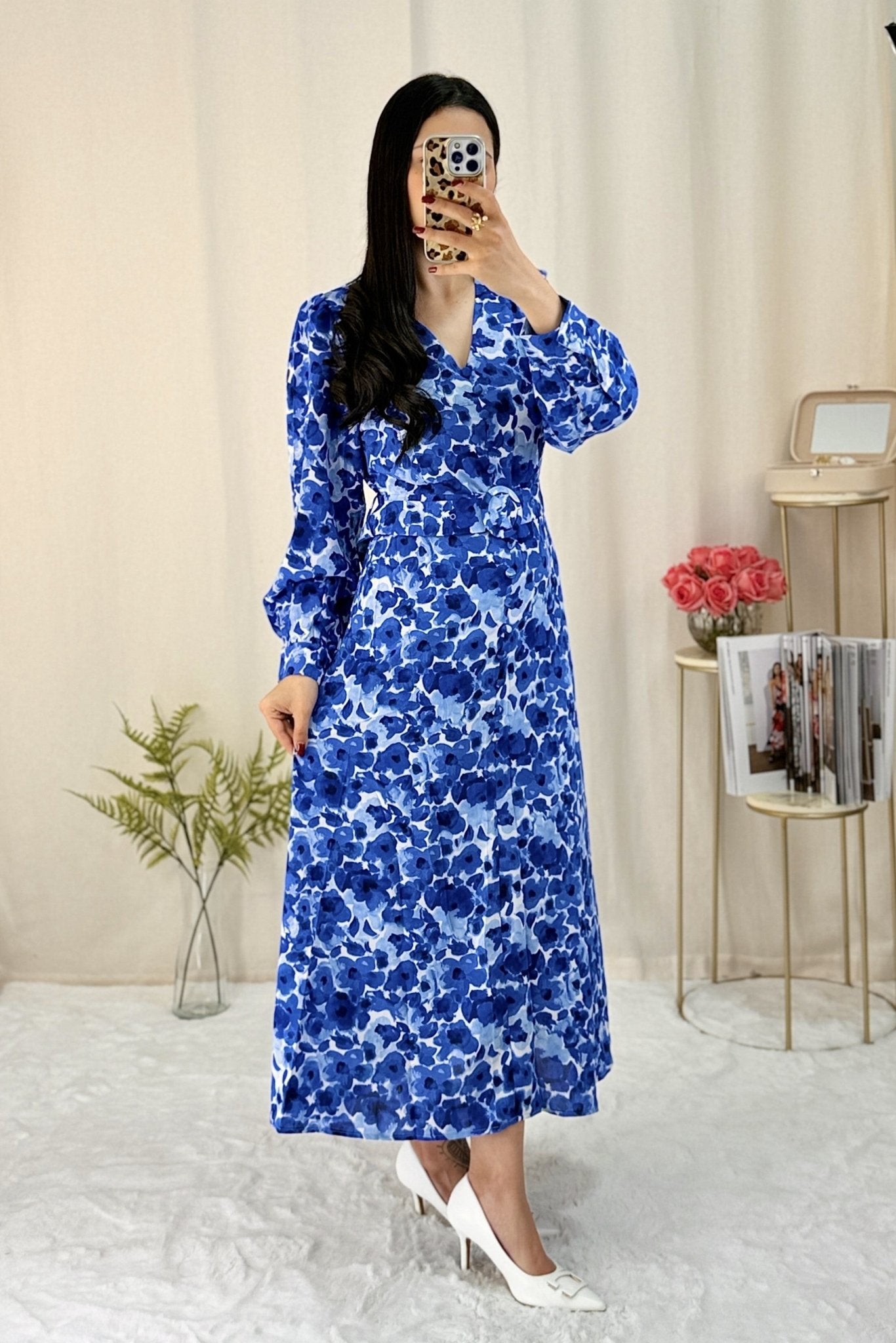 Vestido longo estampado ELLI WHIT - lavishiochicvestidoELLI WHITE