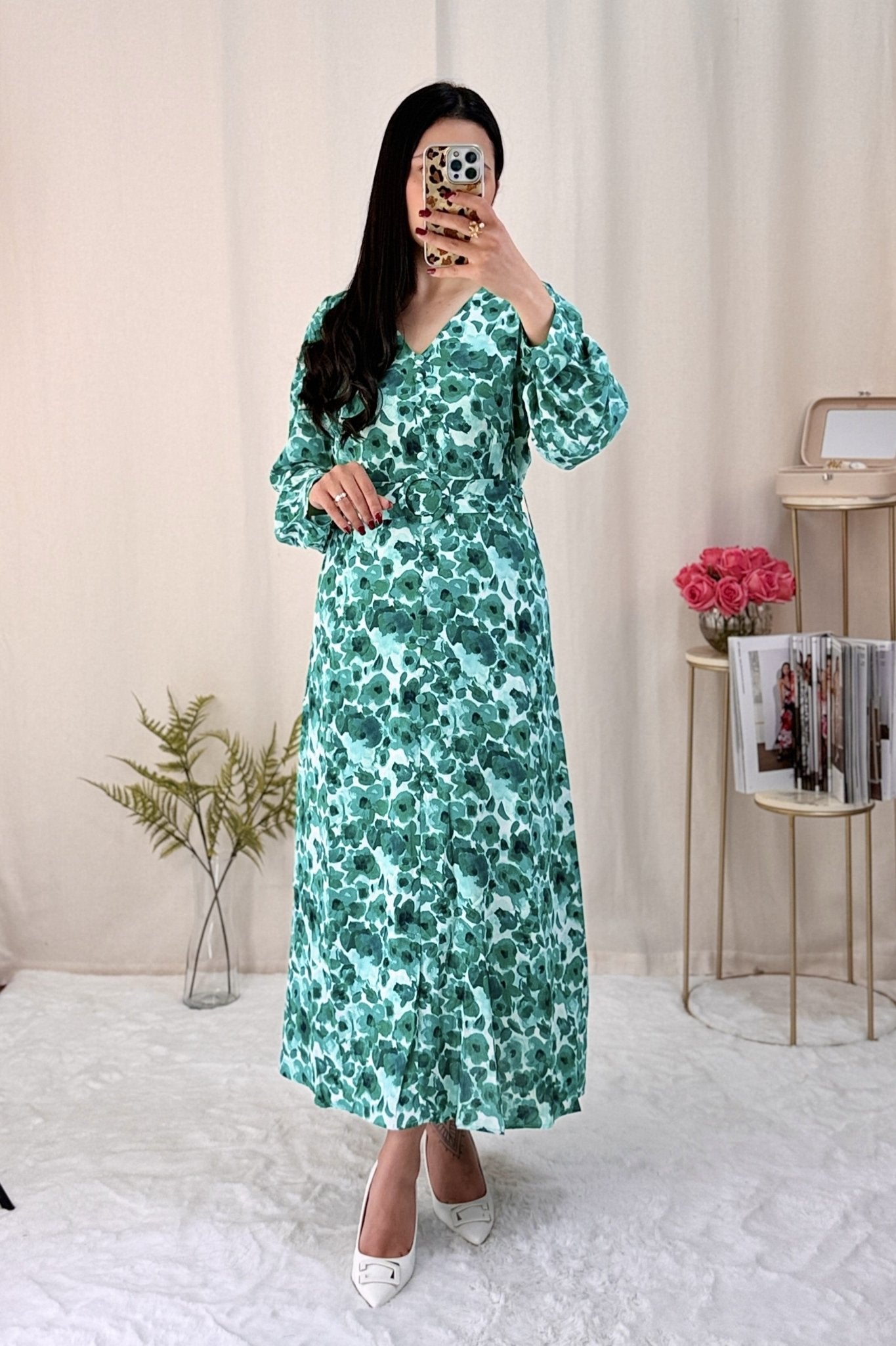 Vestido longo estampado ELLI WHIT - lavishiochicvestidoELLI WHITE