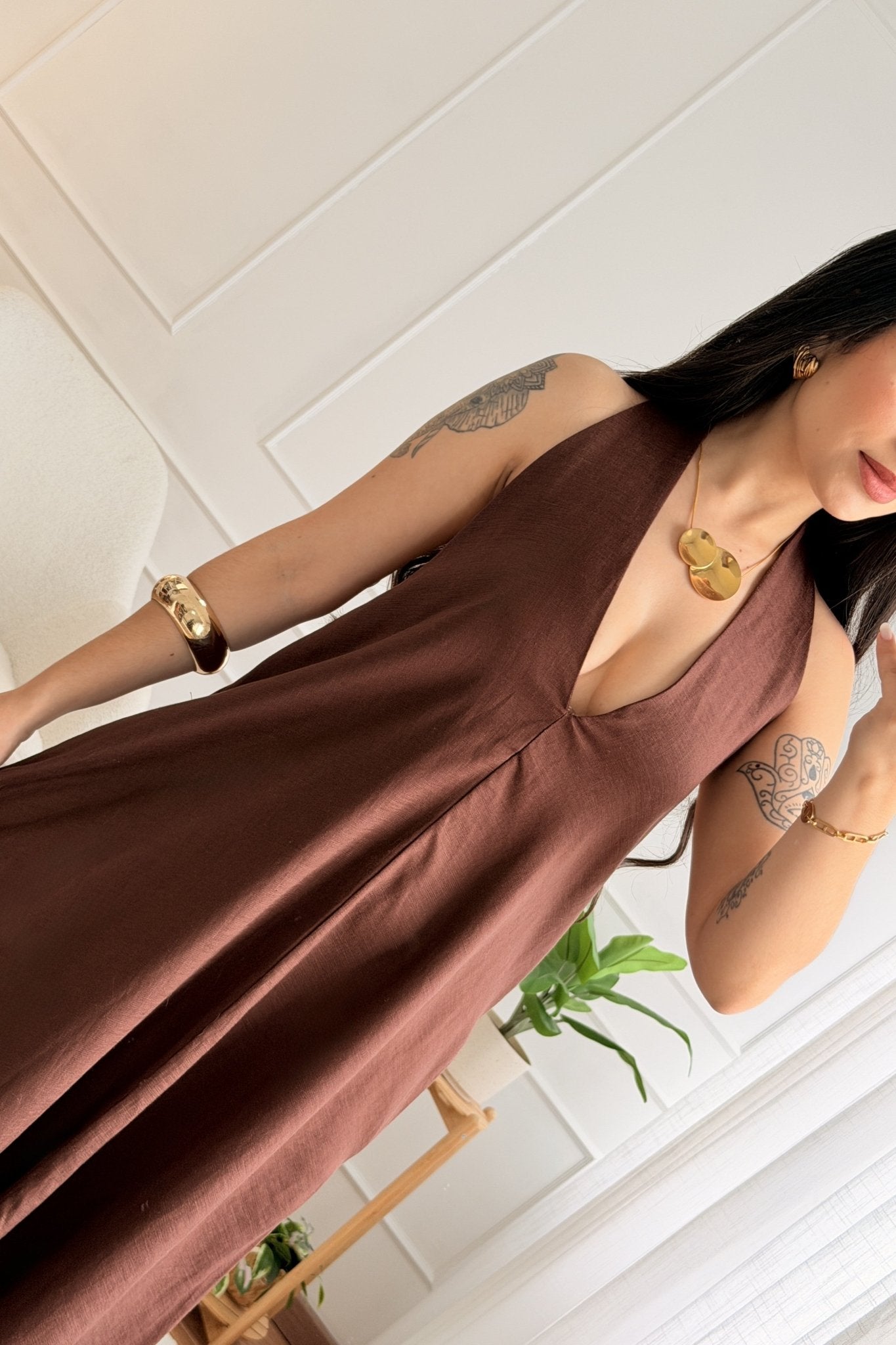 Vestido longo halter LUMINA - lavishiochicvestidolumina