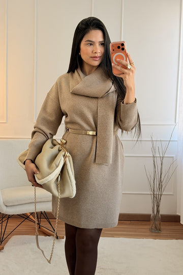 Vestido malha cachecol - lavishiochicvestidolavishiochic