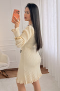 Vestido malha e botões de pérola - lavishiochicvestidolavishiochic