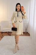 Vestido malha e botões de pérola - lavishiochicvestidolavishiochic