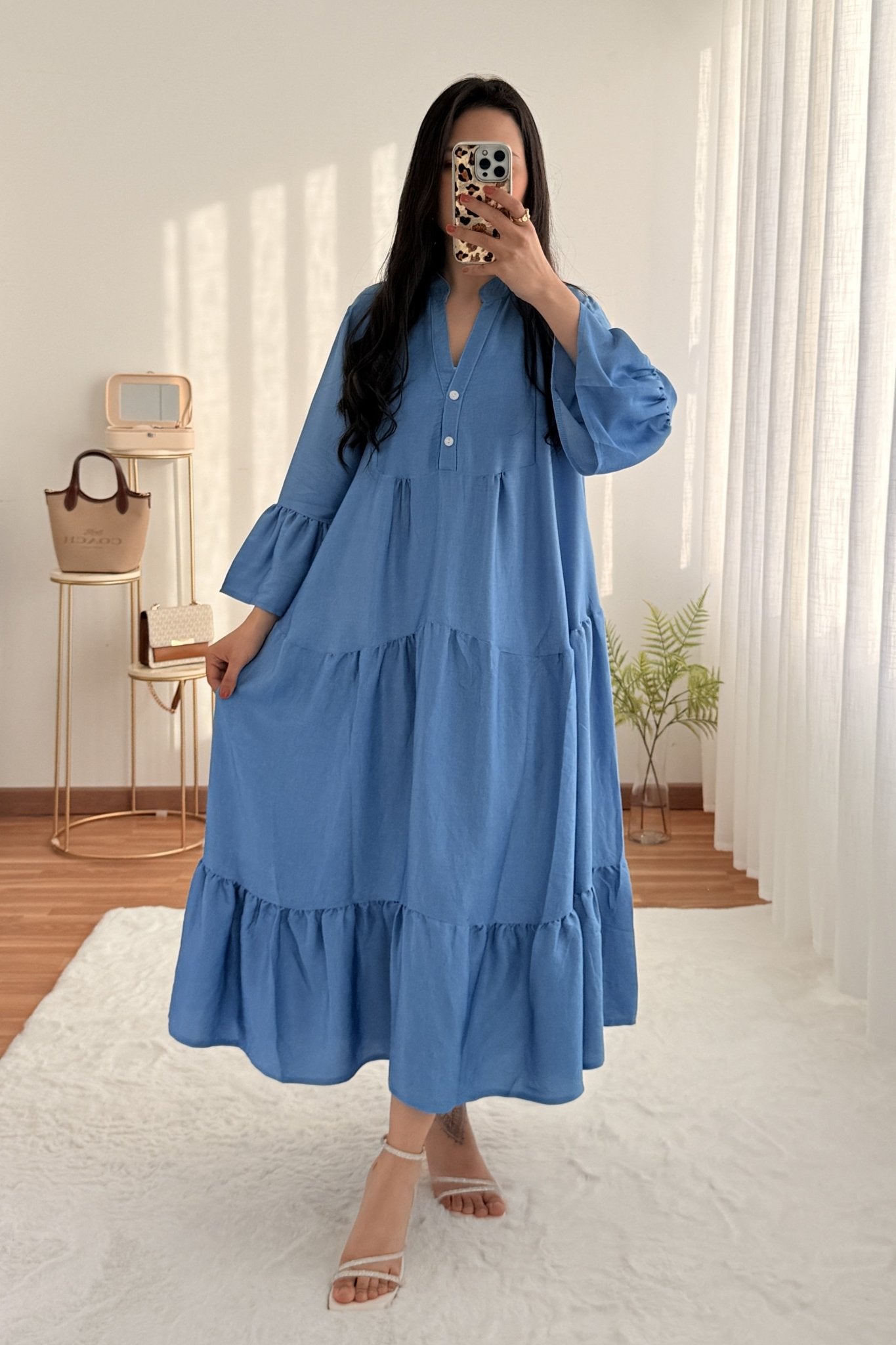 Vestido manga comprida - lavishiochicvestidolavishiochic