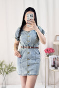 Vestido mangas balão AZAKA - lavishiochicvestidoAZAKA