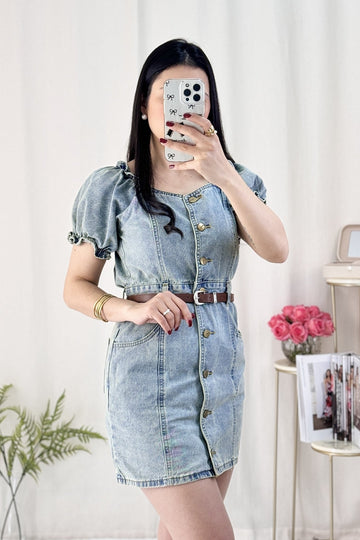 Vestido mangas balão AZAKA - lavishiochicvestidoAZAKA