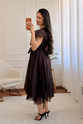 Vestido midi em tecido translúcido - lavishiochicvestidolavishiochic