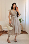 Vestido midi em tecido translúcido - lavishiochicvestidolavishiochic