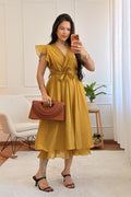 Vestido midi em tecido translúcido - lavishiochicvestidolavishiochic