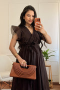 Vestido midi em tecido translúcido - lavishiochicvestidolavishiochic