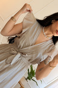 Vestido midi em tecido translúcido - lavishiochicvestidolavishiochic