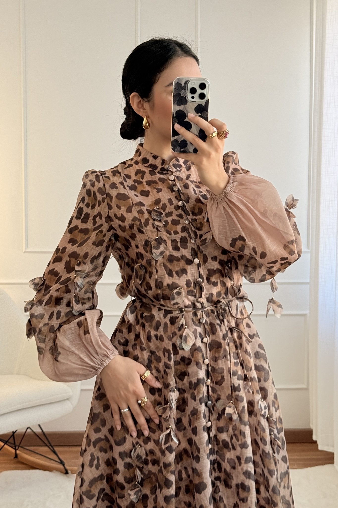 Vestido padrão de leopardo - lavishiochicvestidolavishiochic