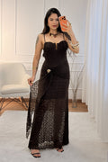 Vestido renda com detalhe de torção - lavishiochicvestidolavishiochic