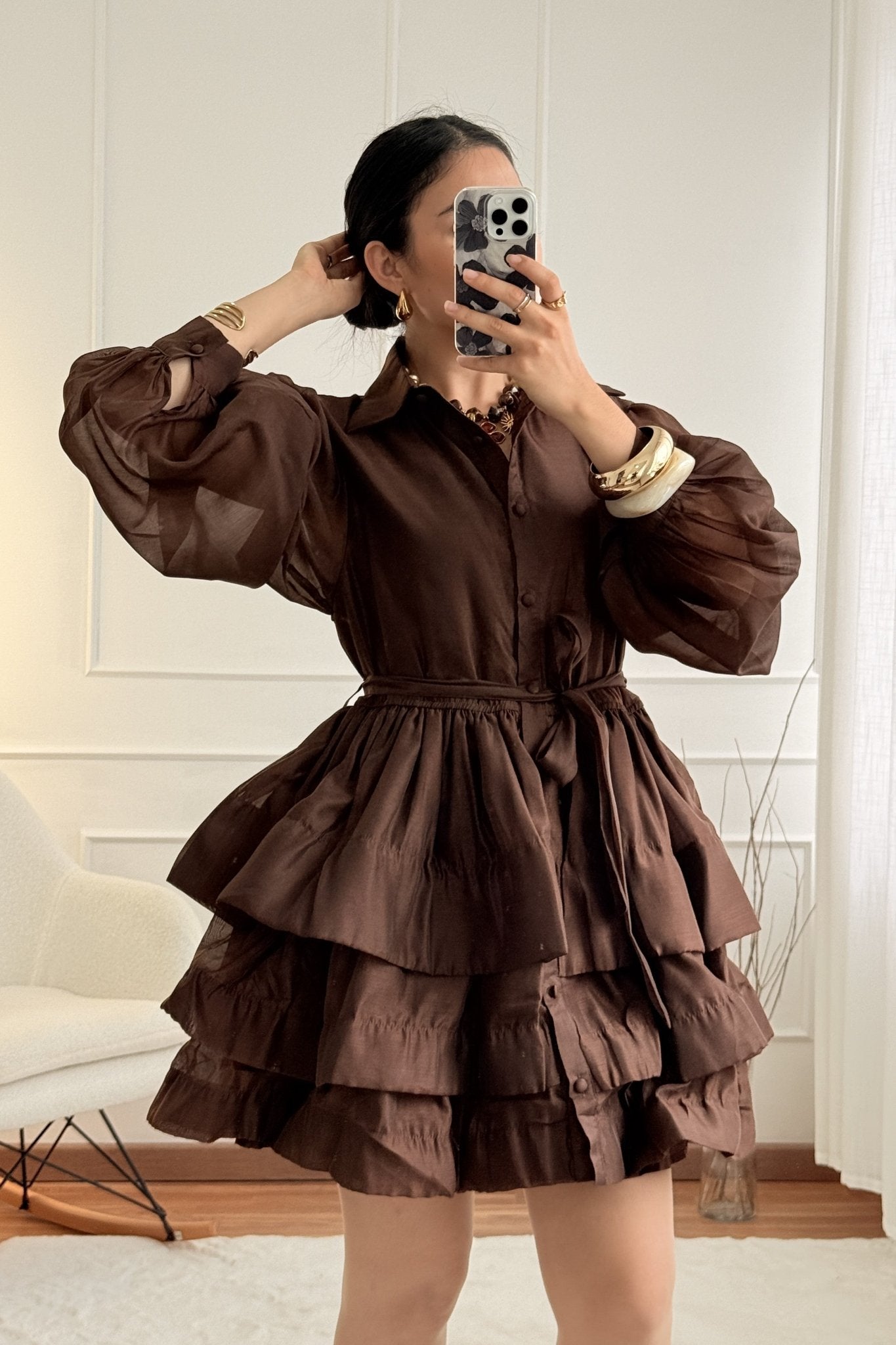 Vestido seda camadas - lavishiochicvestidolavishiochic