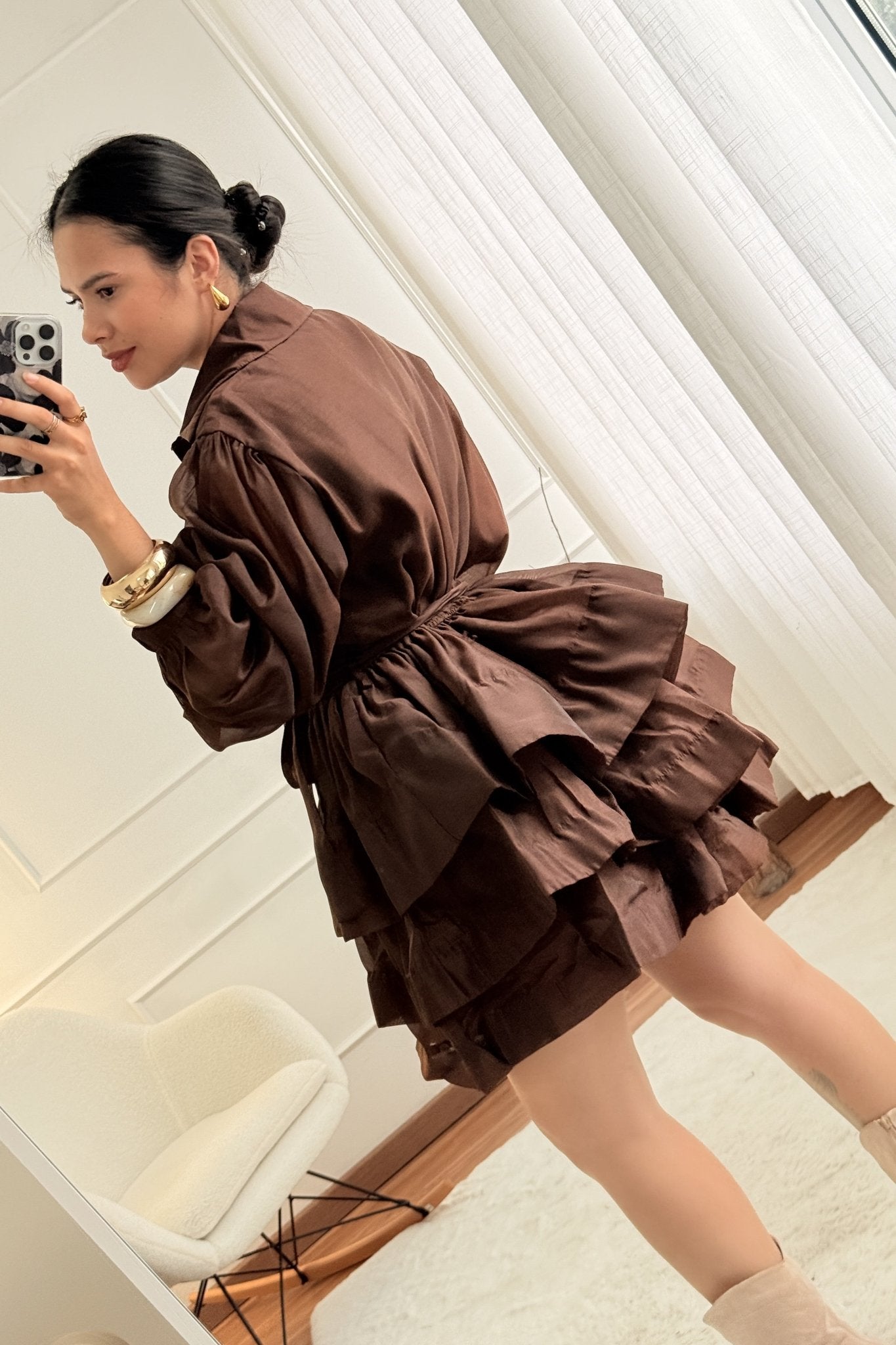 Vestido seda camadas - lavishiochicvestidolavishiochic