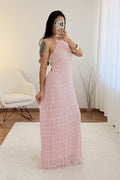 Vestido textura plissada FLAMMODE - lavishiochicvestidoFlammode