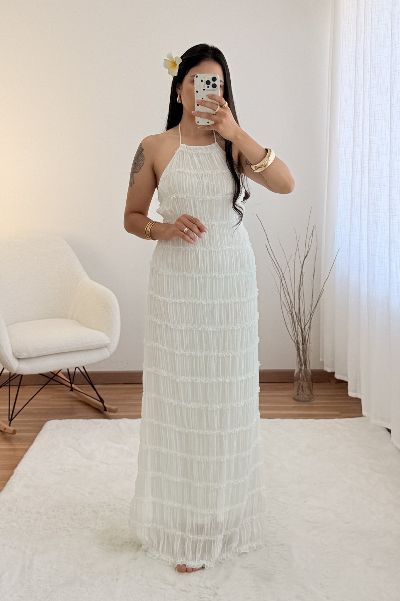 Vestido textura plissada FLAMMODE - lavishiochicvestidoFlammode