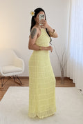 Vestido textura plissada FLAMMODE - lavishiochicvestidoFlammode
